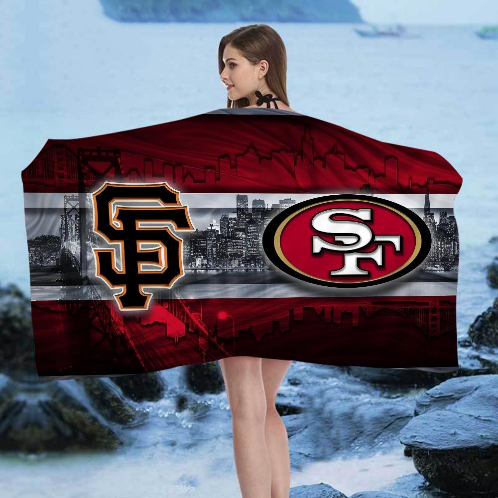 Сан-Франциско 49ers Команда Большие Микрофибровые Пляжные Полотенца Быстросохнущее Полотенце Песок Пляжные Полотенца Полотенце для Бассейна для Путешествий Пляж Бассейн Йога