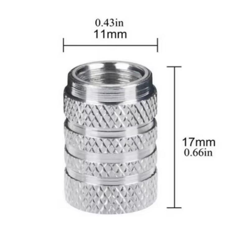 Aluminum Valve Stem Caps 4Pcs Universal Dustproof Protective Covers for Car Motorcycle Bicycle Tire Accessories Valve Stems 1