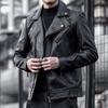Мужская кожаная куртка больших размеров, осенняя, новая, корейская, модная, универсальная, красивая, мотоциклетная, кожаная куртка с лацканами