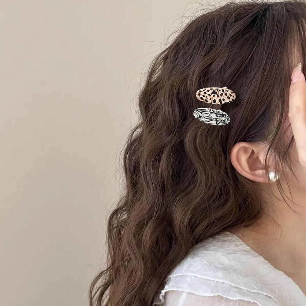 4pc European and American Retro Alloy Leopard Zebra Hair Clips Hairpin Vintage Korean Bangs Hair Accessories for Girls Women