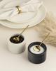 Marble Salt & Pepper Bowl Set: Modern Kitchen Cellar with Brass Spoons