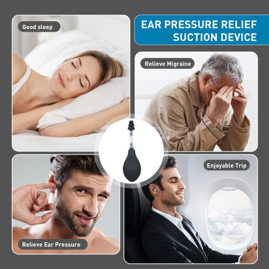 Silicone Ear Pressure Device for Tension Relief Headache Reduction Inner Ear Massage Tool Release Pressure Activate Nerves Portable Relaxation