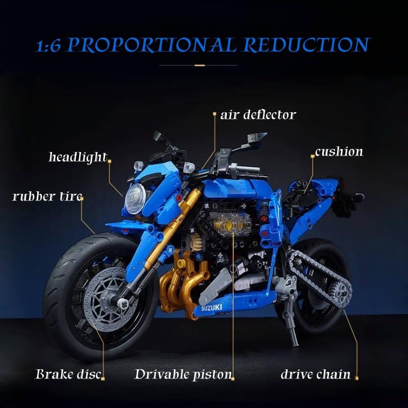 Keeppley 1: 6 Suzuki GsxS1000r Assembly Motorcycle Building Blocks Toy Collectible Model Desktop Ornament Holiday Gifts