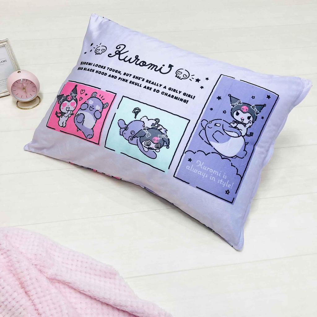 MORIPiLO Sanrio Kuromi Pillowcase and Melting To the Suitable for Both Kids and Cute Plush Sanrio Kuromi Morishita Pillows (Smooth Touch) 43x63cm,