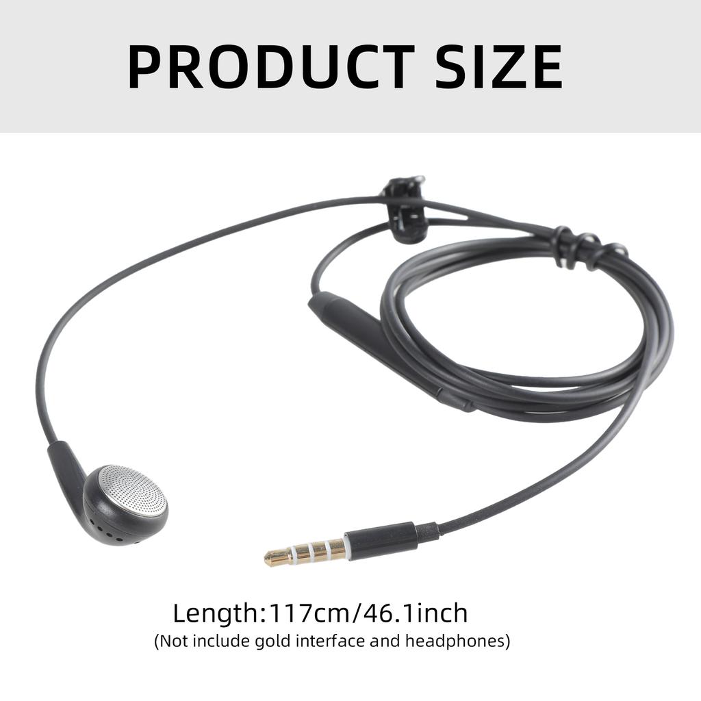 Один наушник односторонние беруши с микрофоном 3,5 мм штекер один наушник стерео звук армированный шнур для радио