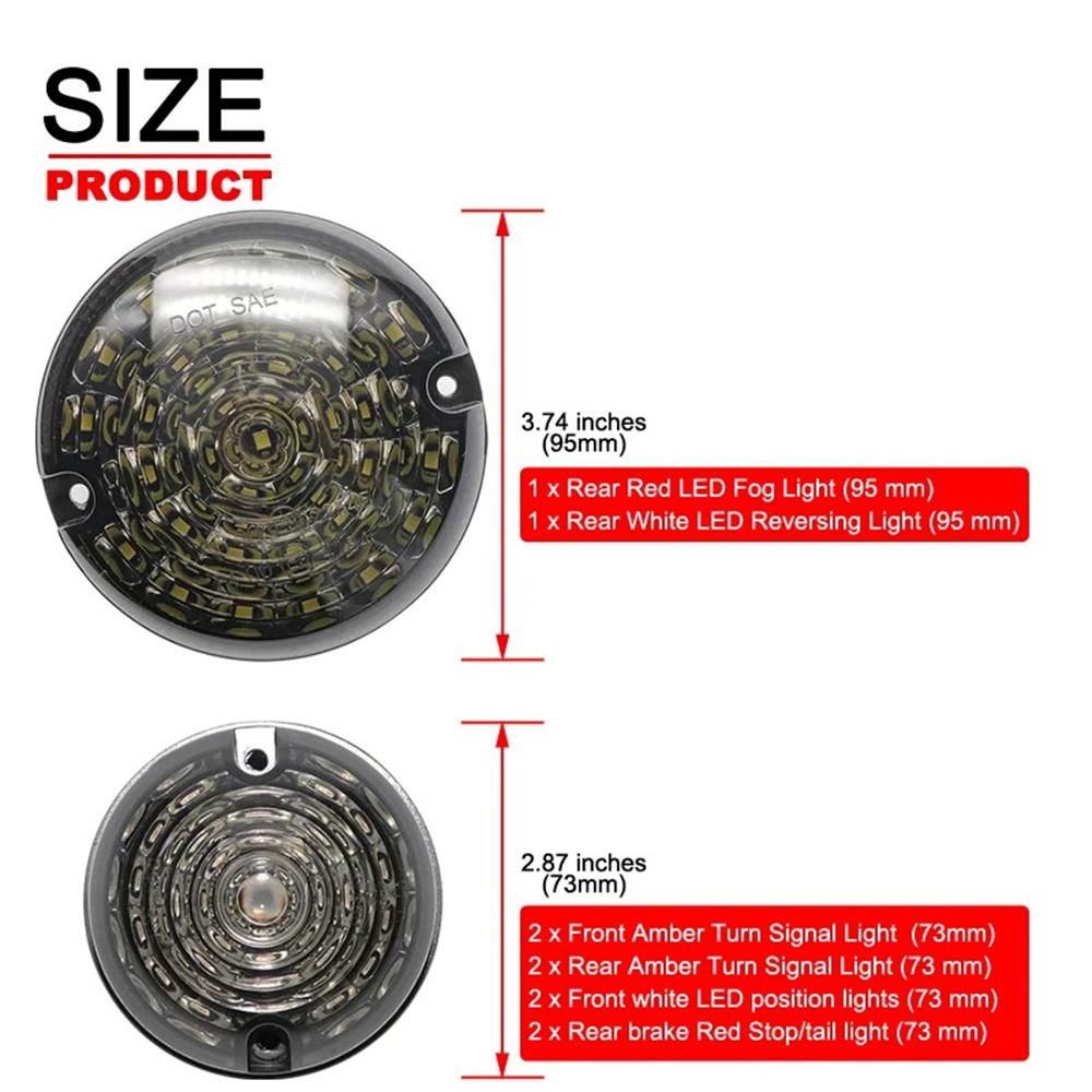 Complete LED Light Upgrade Kit Smoked Lens Fit For Land Rover Defender 1990-2016