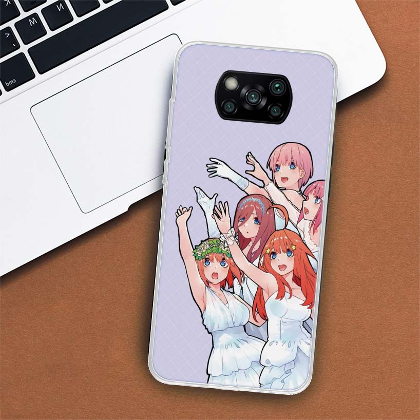 Аниме чехол для телефона Nino Nakano для Xiaomi Poco F7 Ultra X7 X6 Pro X5 Redmi 15 15C 13 13C 12 12C 10 10A 10C 9 9A 9C 9T Оболочка Poco X