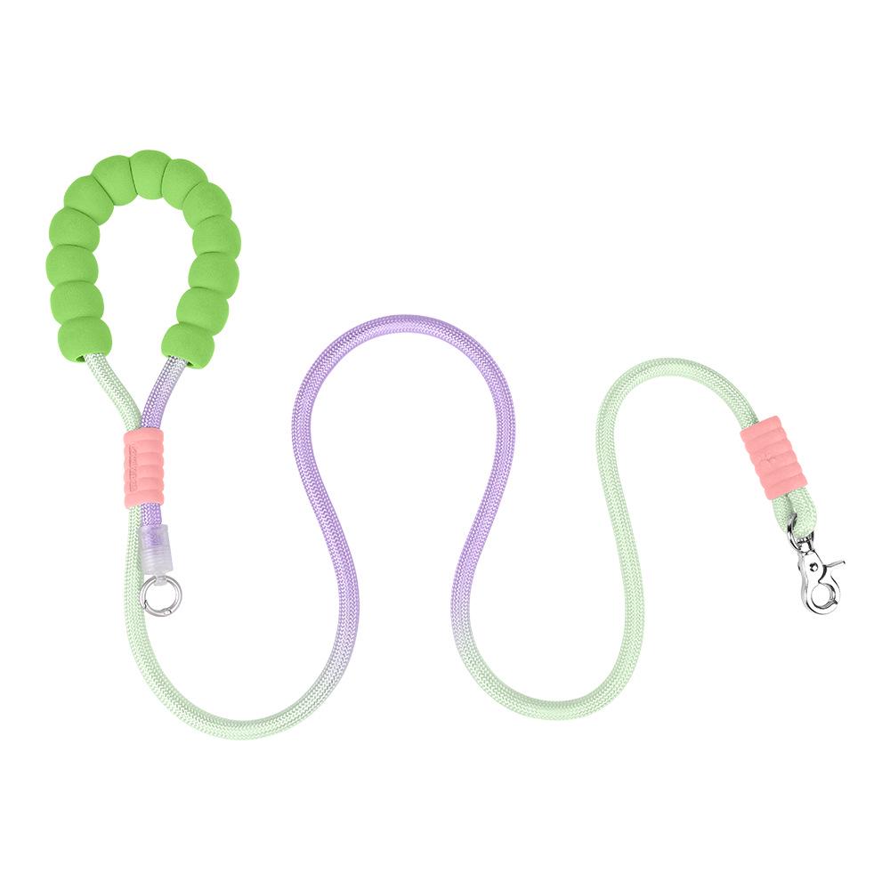 Поводок для собак цвета дофамина: Удобная ручка из пеноматериала, держатель для мешка для фекалий, износостойкий для походов