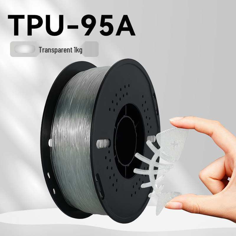 1KG TPU 3D Printing Filament, 1.75mm, Soft & Elastic for FDM Printers