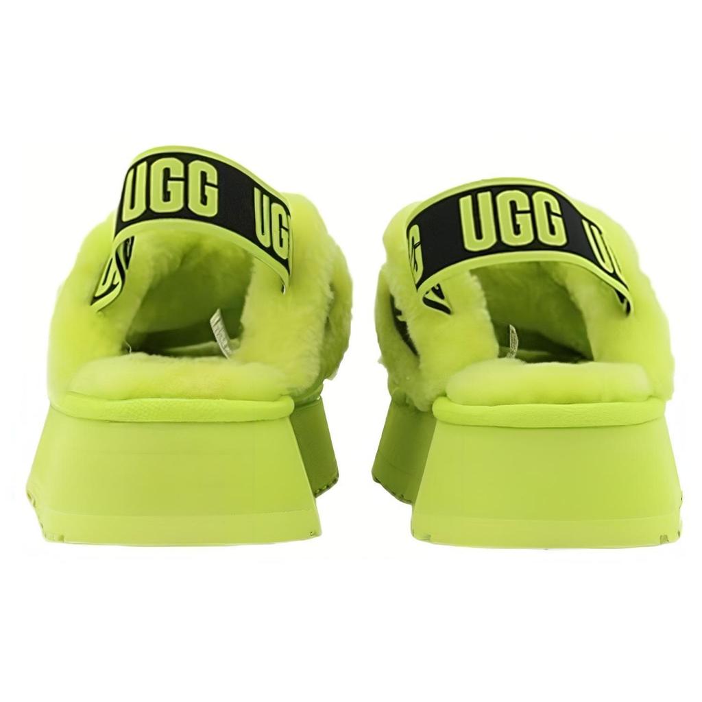 UGG Disco Cross Slide Animalia Sheepskin Plush Comfortable Casual Slippers Women Slippers Green 1128213-KLM