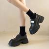 British Style Small Leather Shoes Women's 2025 New Autumn Versatile Thick Sole Height Increase with Skirt Versatile JK Loafer Single Shoes