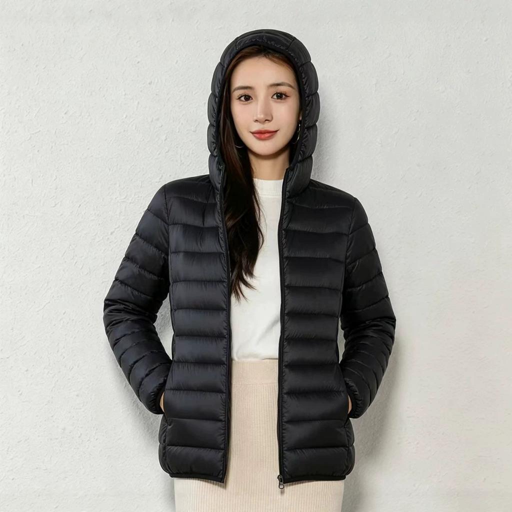 Padded-padded women's short winter new light and thin small padded jacket large size slim and thin lightweight padded jacket