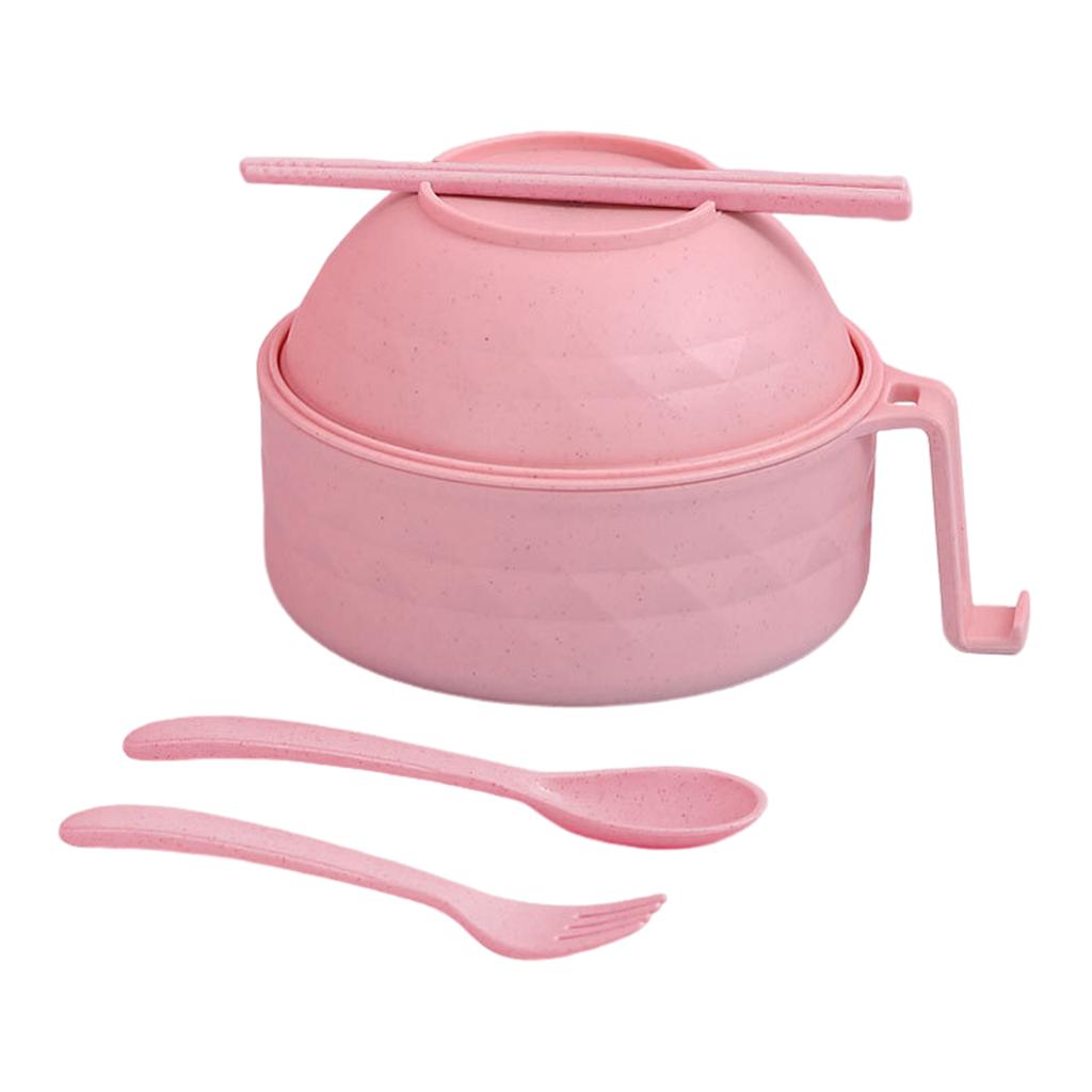 Пищевой ланч-бокс, миска для лапши с крышкой для общежития, легкая переносная миска для приготовления рамена с ручкой для домашней кухни