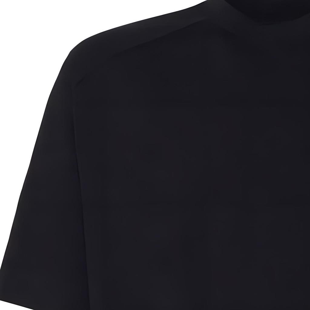 Emporio Armani Однотонный пуловер с логотипом и круглым вырезом Прямой крой Короткий рукав Футболка Мужские топы Черный 3D1T76-1JWZZ-0999