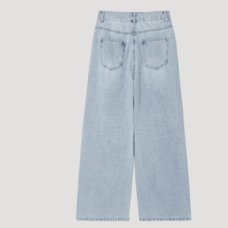 [ШС С миСС] стирка широкие джинсы SSmlp22090 Лл