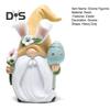Easter Bunny Ear Gnome Figurine Colorful Egg Faceless Elf Dwarf Resin Statue Sculpture Home Office Desktop Decoration Ornament