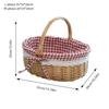 Льняная подкладка Корзина для хранения Многоцелевая корзина для пикника Плетеная корзина из лозы Отдых на природе