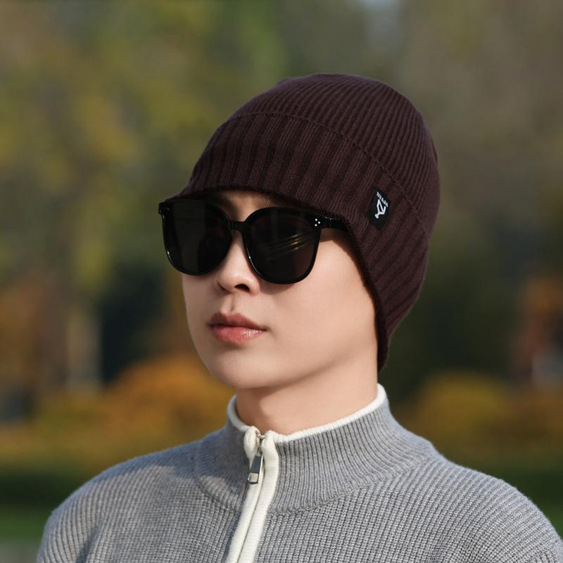Winter Knitted Hats For Men And Women Of The Same Style, Warm And Cold-Proof Wool Hats, Trendy Cycling Cotton Hats, Piled And Thickened Cotton Hats