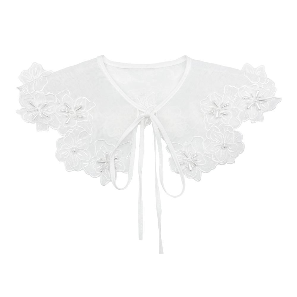 Белый Женский Кружевной Воротник Аксессуары для Одежды Платье Блузка Декор Накидка Ложные Воротники