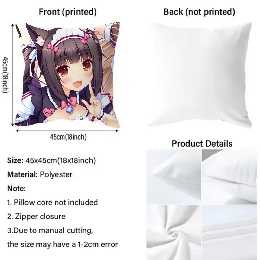 Популярная наволочка N-Nnekopara Мягкая Стирка Многоцелевая Для Дивана Кровати Путешествий Офиса