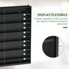 Six Shelf Display Cabinet, with Glass Doors - Black