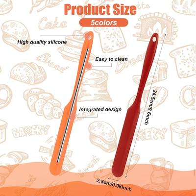 Силиконовая длинная лопатка, устойчивая к высоким температурам, многоцветная лопатка для крема, бытовые принадлежности для выпечки тортов, небольшие принадлежности, инструменты для выпечки