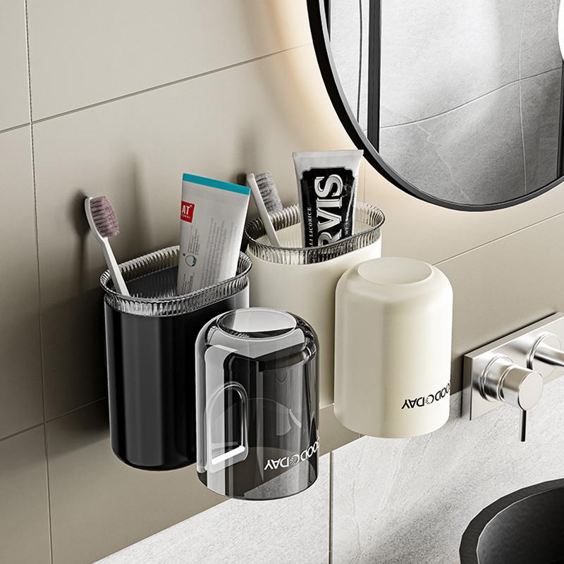 1 комплект держатель для зубных щеток для мытья стаканов настенное хранение зубной пасты многофункциональная стойка для хранения принадлежностей для ванной комнаты