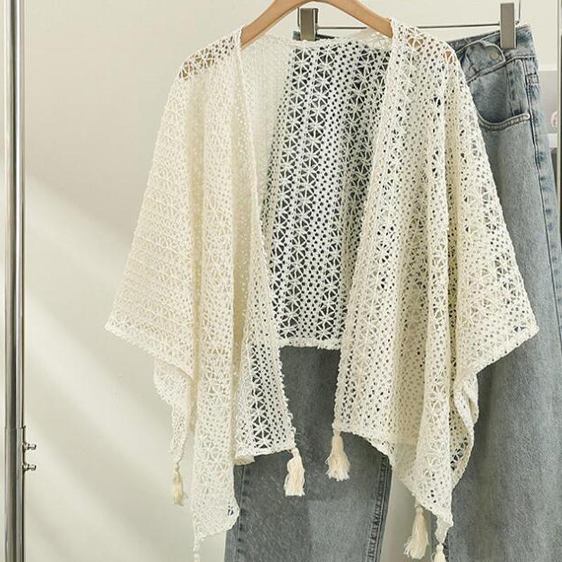 1 ярд Полиэстер Хлопок Смесь Ажурная Вязаная Крючком Ткань Для Шитья Женских Кардиганов Скатерти Обивки Поделок Материал