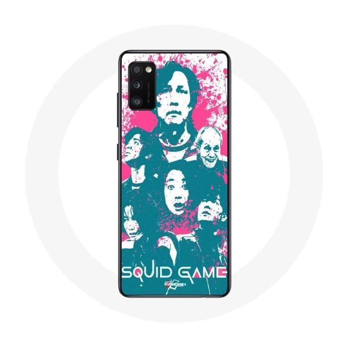 Чехол для Samsung Galaxy S20 Squid Game Poster с логотипом персонажей