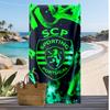 Пляжное полотенце с принтом Sporting CP, быстросохнущее, мягкое, портативное, большое, прямоугольное, пляжное одеяло для путешествий, бассейна