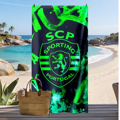 Пляжное полотенце с принтом Sporting CP, быстросохнущее, мягкое, портативное, большое, прямоугольное, пляжное одеяло для путешествий, бассейна