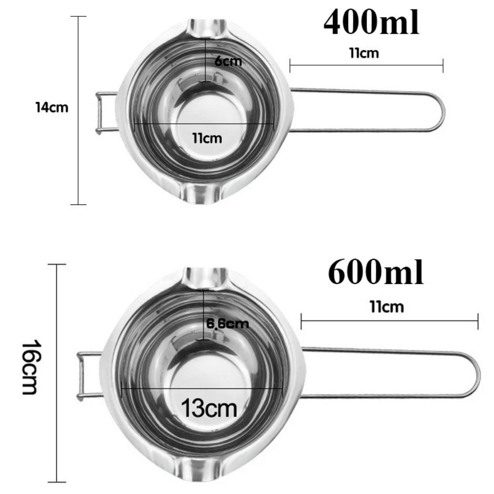 Stainless Steel Wax Melting Pot Long Handle Aromatherapy Candle Soap Chocolate Butter Handmade Soap Making Process Tool