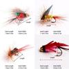64 шт. нахлыстовые приманки для ловли рыбы нахлыстом комплект нахлыстовых рыболовных снастей биомиметические насекомые приманки с коробкой для мушек