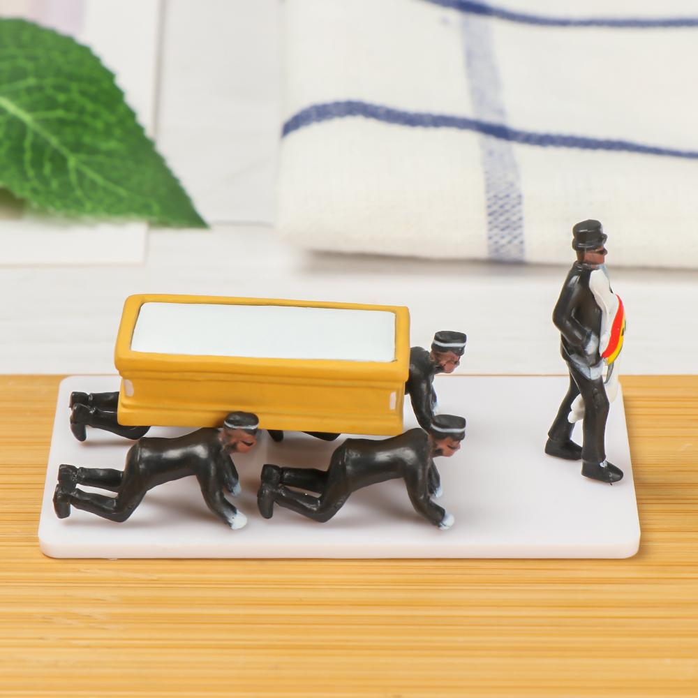 Toys Accessories Funny Model Ghana Dance Cosplay Coffin Dancing Figurine Black Man Pallbearer Team