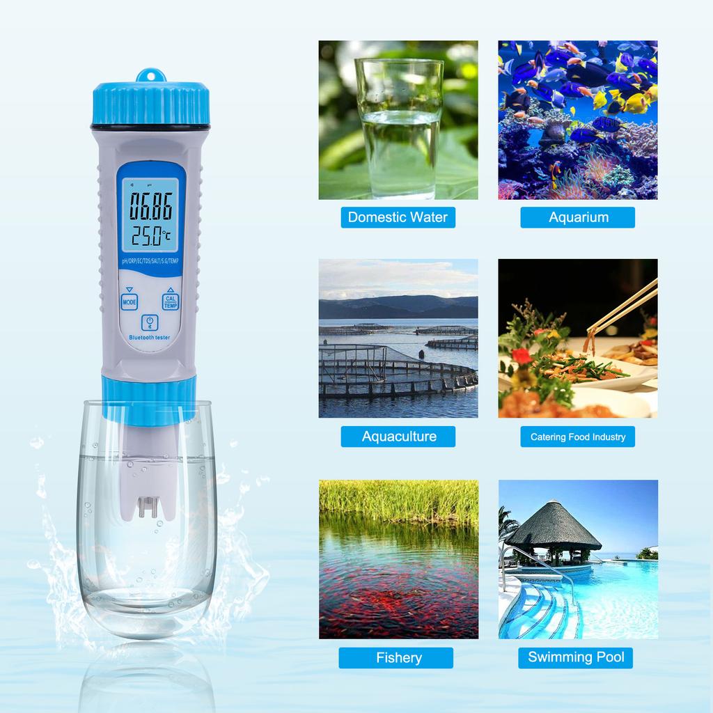 Тестер качества воды Тестер PH Water Digital 7 в 1 PHORPECTDSSALTS.GTEMP Digital Water