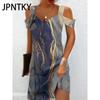 JPNTKY Женская мода лето весна короткие рукава V-образный вырез повседневные платья