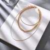 Women 2021 New Popular Multi-layer Golden Metal Necklace Punk Large Chain Personalized Jewelry