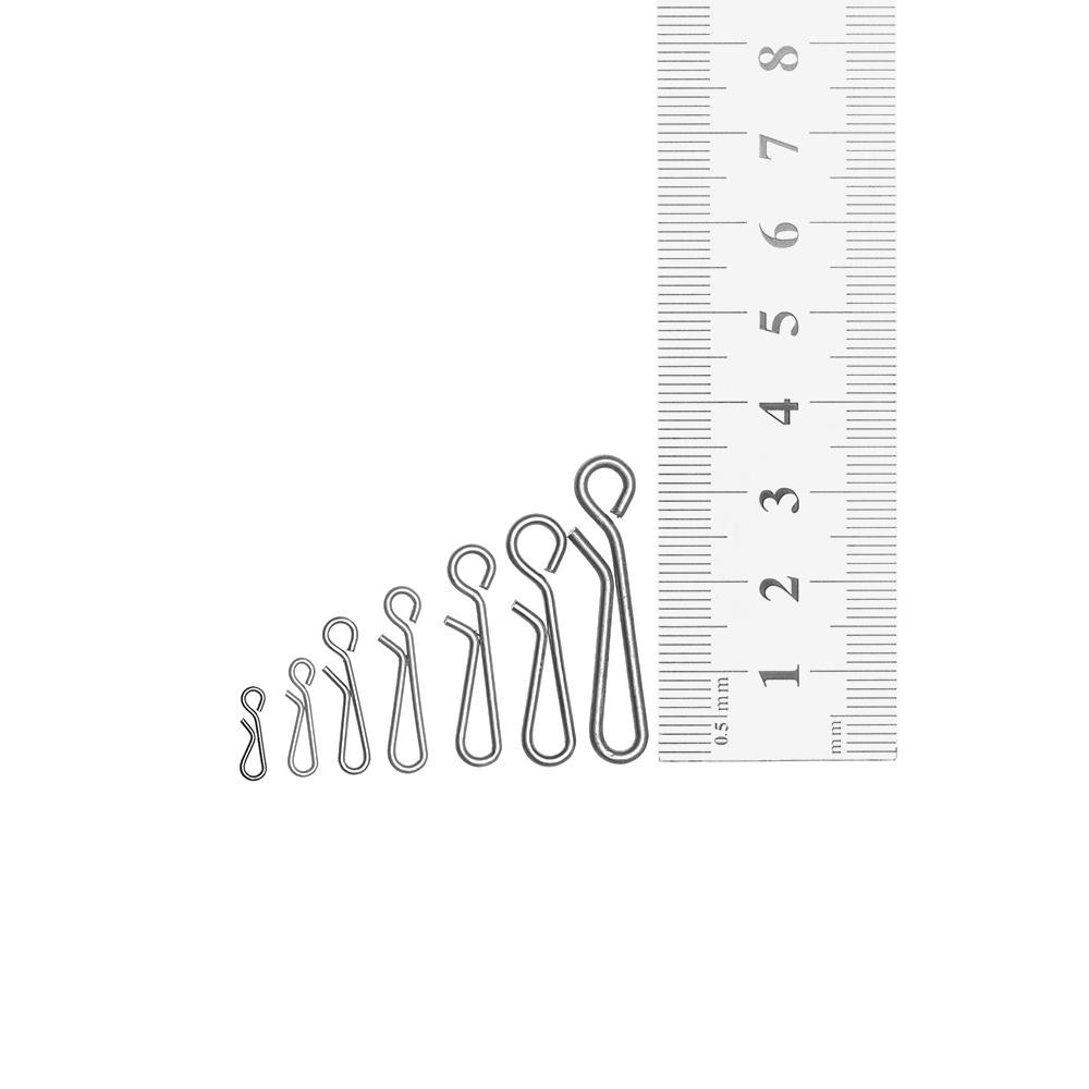 50pcs New Durable Portable Line tackle Connector Barrel Swivel Fishing Hanging Snap Fast lock