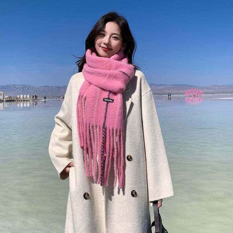 Women's Scarves with Tassel Men's and Women's Autumn and Winter Temperament Scarves