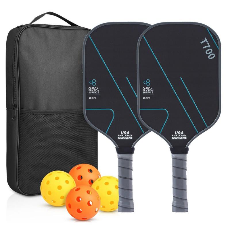 Pickleball Paddle T700 Carbon Fiber Composite Core Lightweight Outdoor Sport Racket Beginners Recreational Players