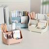 Настольный ящик для хранения большой вместимости, настольный органайзер с пятью отделениями, подставка для канцелярских товаров для студентов, офисный настольный органайзер с 5 секциями