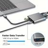 4 в 1 USB C концентратор многопортовый адаптер док-станция Type C для 4K HDTV VGA 100 Вт PD быстрая зарядка разветвитель для ноутбука MacBook Pro/Air
