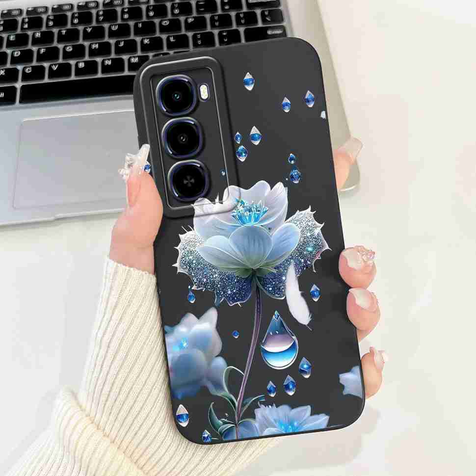 For itel City 100 4G C671L Case Cute Cat Luxury Flower Soft Silicone Back Cover For ITEL City100 4G 6.75" Phone Cases Bumper