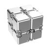 Aluminum Alloy Infinity Cube Fidget Toy Stress Relief Office Puzzle Relaxation Game Portable Educational Toy for Kids Adults
