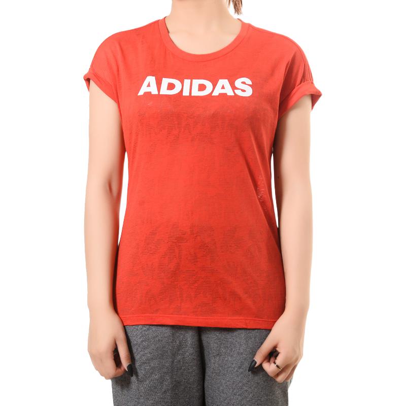 Adidas T Shirts Women's Red Crew Neck Moderate Other EK4714