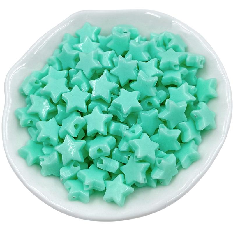 Главная Товары для вечеринок Браслет Ожерелье Макарон Цвет Кремовые Бусины Ювелирные Изделия Аксессуары DIY Материалы для Рукоделия 100 шт. Мода Пятиконечная Звезда