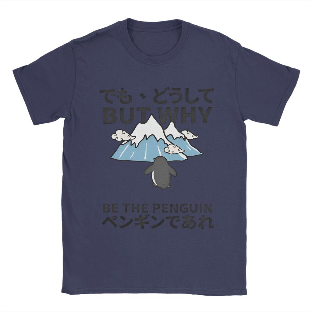 But Why Nihilist Penguin Japanese Art Mens T Shirt Vintage Tees Short Sleeve Round Neck TShirts Pure Cotton Summer Tops