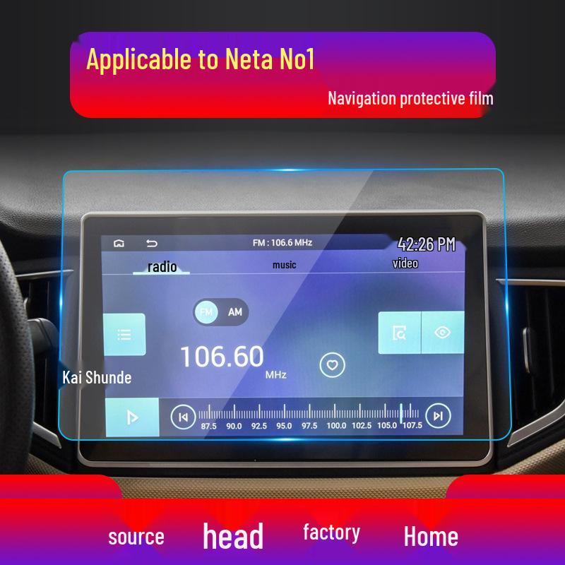 Neta V/S Car Screen Protection Kit: Tempered Film for Navigation & Center Console