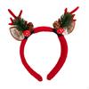 Рождественская повязка на голову с рогами, праздничный костюм, аксессуар, милый олень для девочек