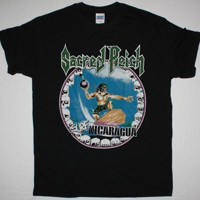 Sacred Reich Surf Nicaragua Черная футболка Thrash Tee